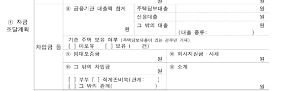 자금조달계획서 - 자기자본